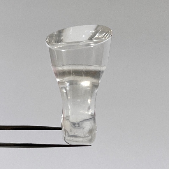 Size 5.5 Lucite Ring Chunky Clear Flat Top Statement Unisex Acrylic Jewelry - Picture 12 of 12